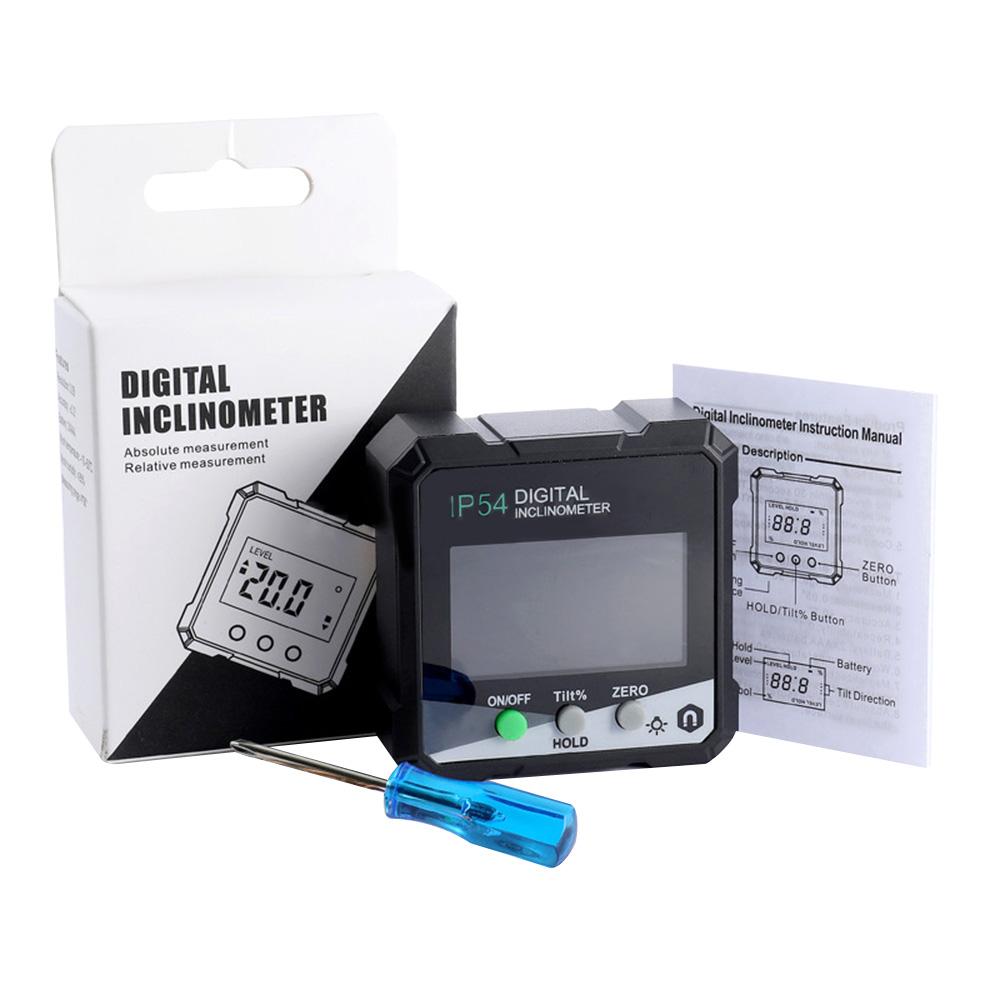 Digital Level Box Protractor Angle Finder 90 Degree Level Gauge Bevel Gauge Inclinometer with Magnetic Based Backlight