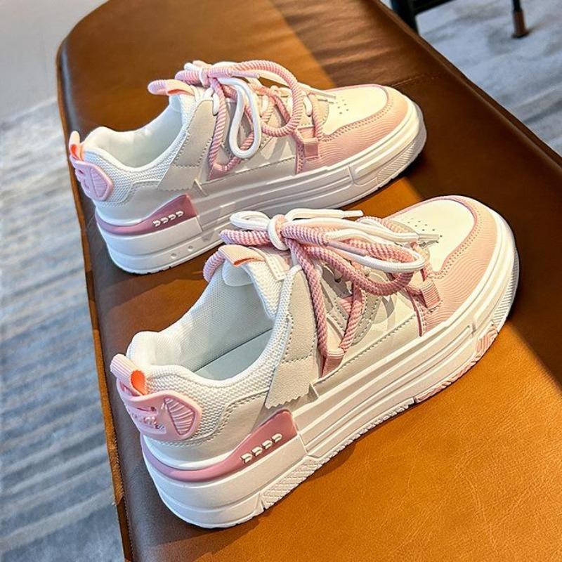 Fashion 2025 Women's Sneakers Students Korean Version Casual Non-slip Thick Sole White Sports Shoes Fashion Female Skateboard Shoes