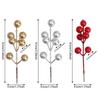 100/1 Stück Künstliche Rote Beerenstiele Kunststoff Weihnachts-Stechpalmenbeeren Zweige DIY Weihnachtsbaumschmuck Neujahrsparty Dekoration Geschenk