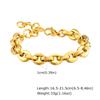 Chunky Chain Bracelet Stainlesss Steel, Bold Link Metal Twist Statement Bracelet for Women,18k Gold Plated Jewelry