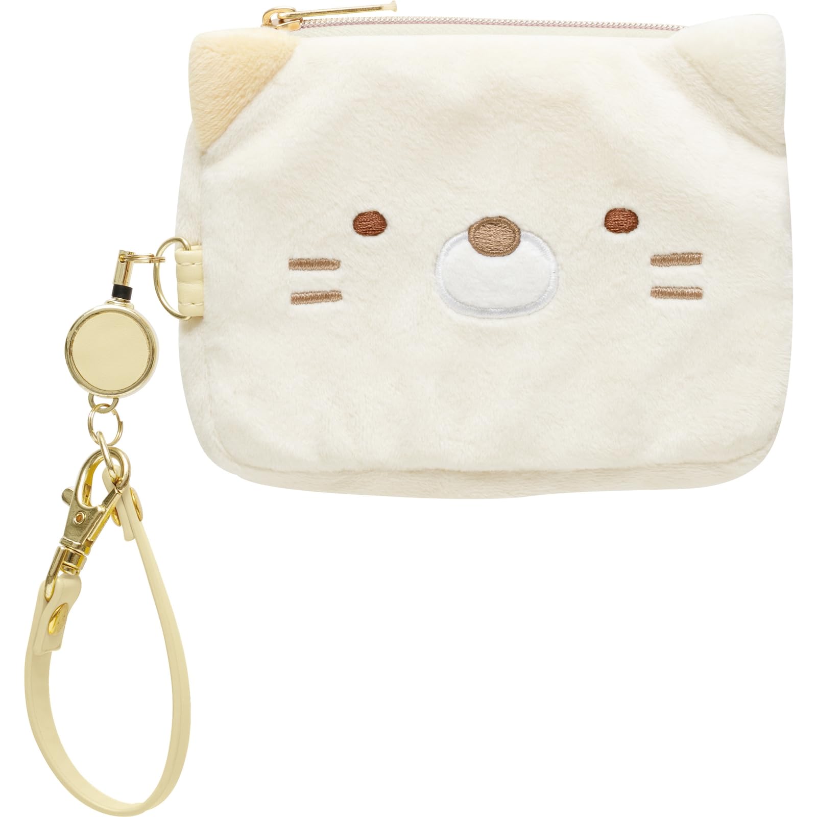 PB72604 Sumikkogurashi Plush Reel Pass Case Cat