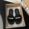 Fashion Shoes Woman 2025 Slippers Flat Luxury Slides Big Size Designer Rubber Slippers Casual Flat Shoes Female Slides Big Size Luxury