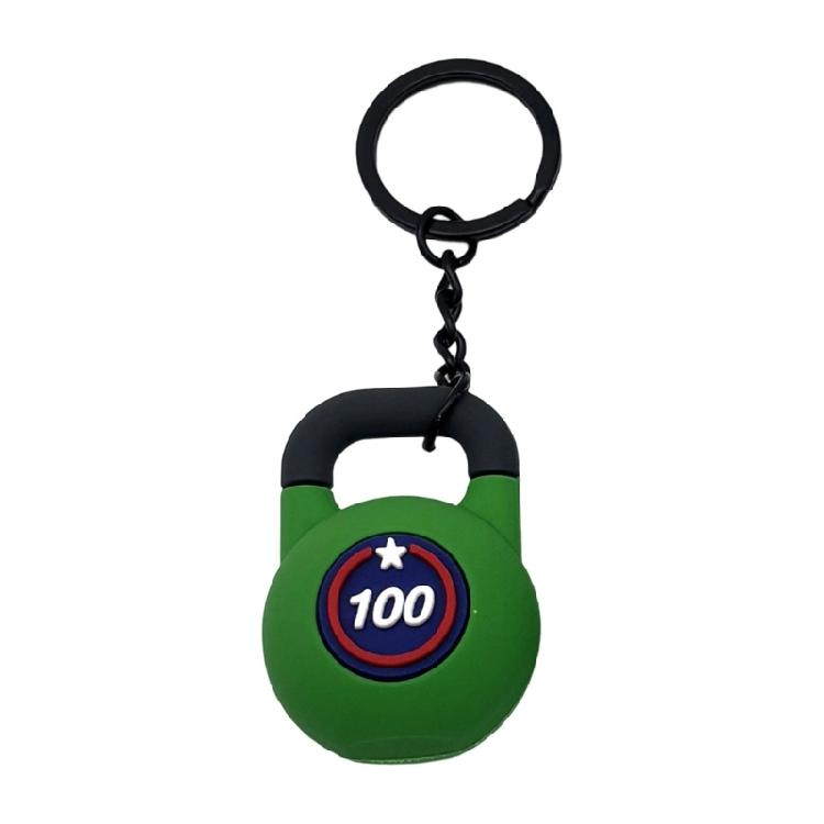 Fashionable Mini Kettlebell Keychain Sturdy Rubber Backpack Charm Lightweight Key Holder For Outdoor Use