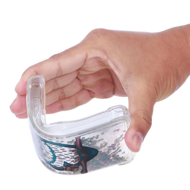 Glitter Liquid Sequins Quicksand Phone Case For Samsung Galaxy A53 A13 A23 A33 A73 5G A03s Case Cartoon Animal Shockproof Cover