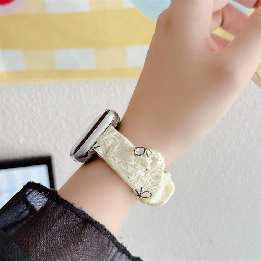 Ice Silk Bow Strap For Apple Watch Band 49mm 41mm 45mm 40mm 44mm 42mm 46mm Bracelet For iWatch Series 11 10 9 8 7 SE Ultra
