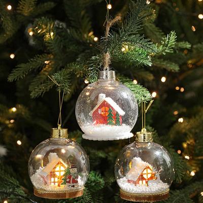 Christmas Tree Balls Ornaments Ball Decor With LED Light Baubles Ornaments For Indoor Winter Holiday Party Home Christmas Tree