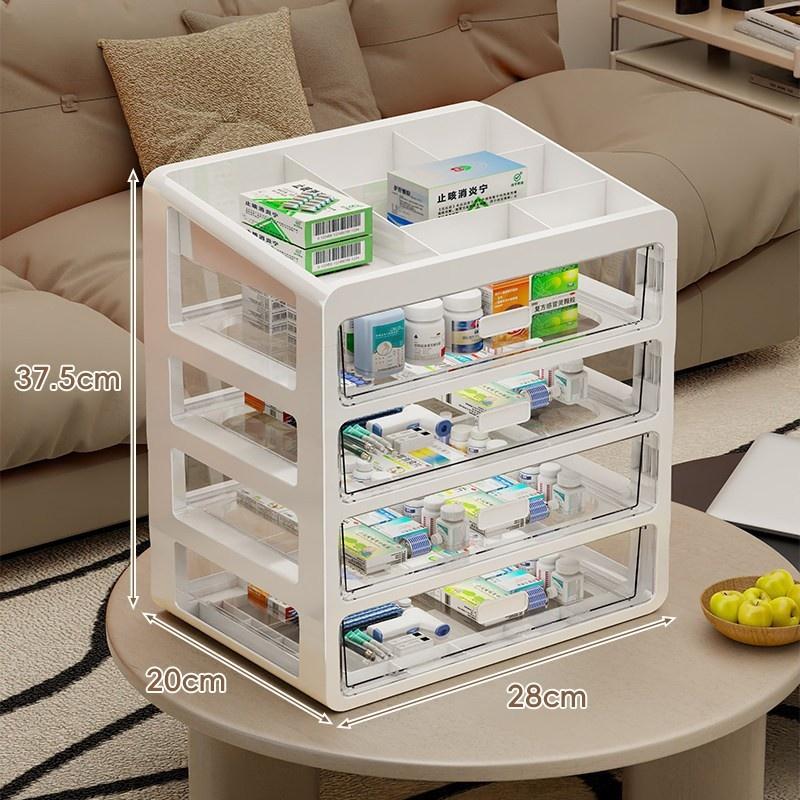 Caja de Almacenamiento de Medicamentos para el Hogar Tipo Cajón de Gran Capacidad Organizador Médico Multicapa para Farmacia Almacenamiento Clasificado
