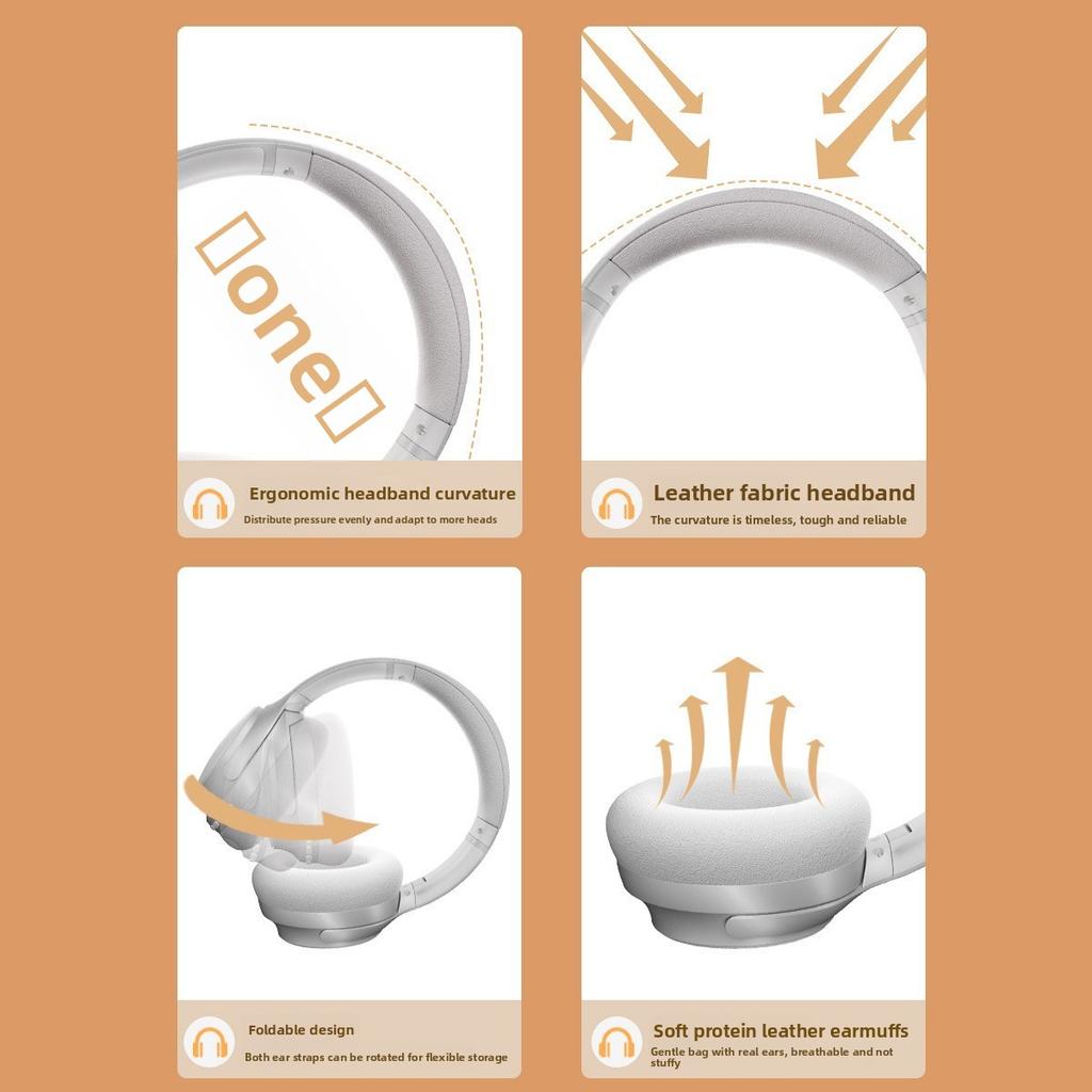 ANC Noise Reduction AKZ Wireless Headset Bluetooth Headset Battery Life Foldable