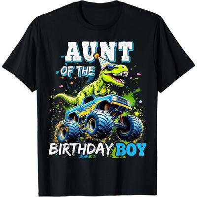 Tante des Geburtstagskindes Monstertruck Dinosaurier Party T-Rex T-Shirt