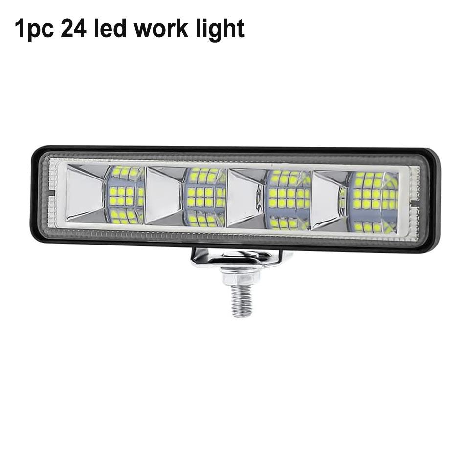 1/2/4Pcs 72W Car Work Light LED Bar 4x4 24 LED Working Bar Offroad SUV ATV Tractor Boat Trucks Excavator 12V 24V Led Combo Beam