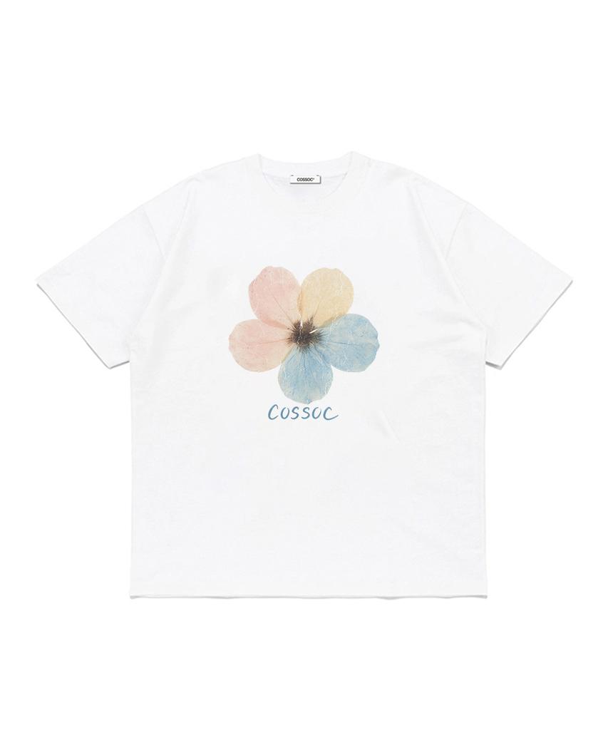 Koso Beauty Flower Short Sleeve T-Shirt (White)