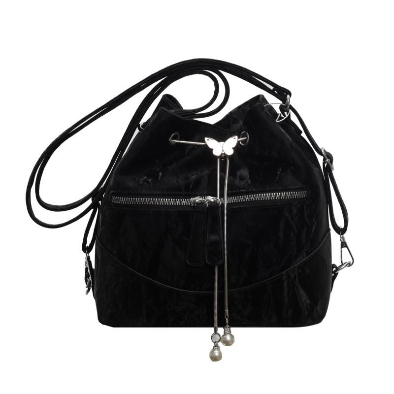 Ielgy Summer Small Fresh Green Bucket Bag Fashion Backpack Casual Large-Capacity Backpack