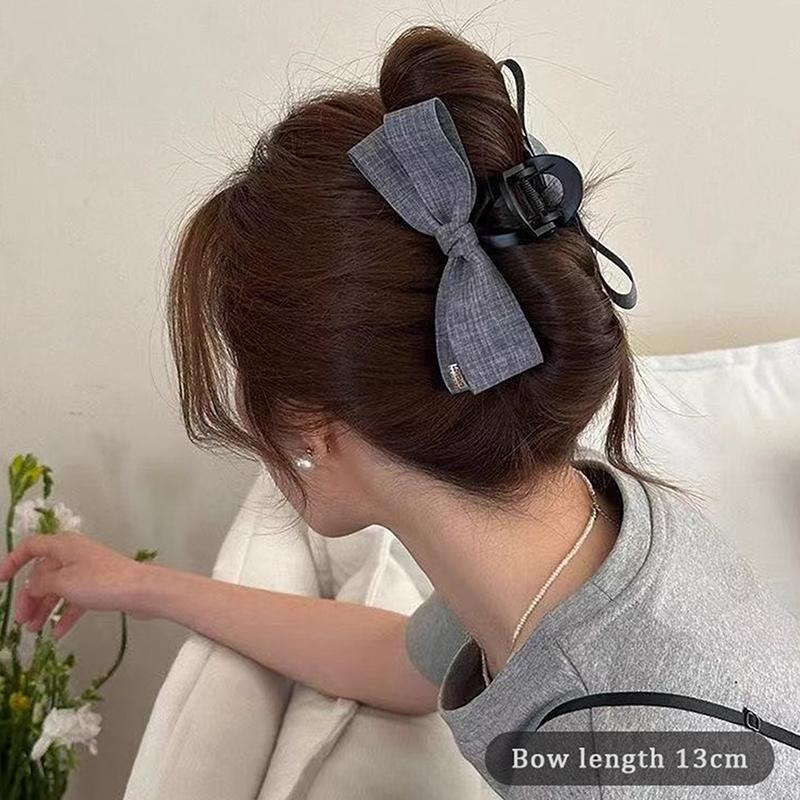 Modische Einfache Denim Schleife Haarspange Große Haarklammer Kopfschmuck Für Frauen Mädchen Süße Vielseitige Haaraccessoires Geschenke