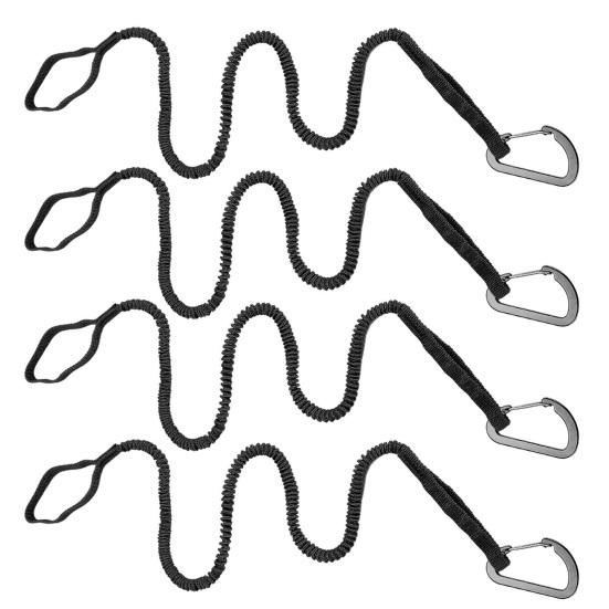 1/2/4Pcs Kayak Paddle Leash Elastic Bungee Strap Lanyard Rope Lightweight Kayak Rod Leash for Boating Fishing Rafting Canoeing
