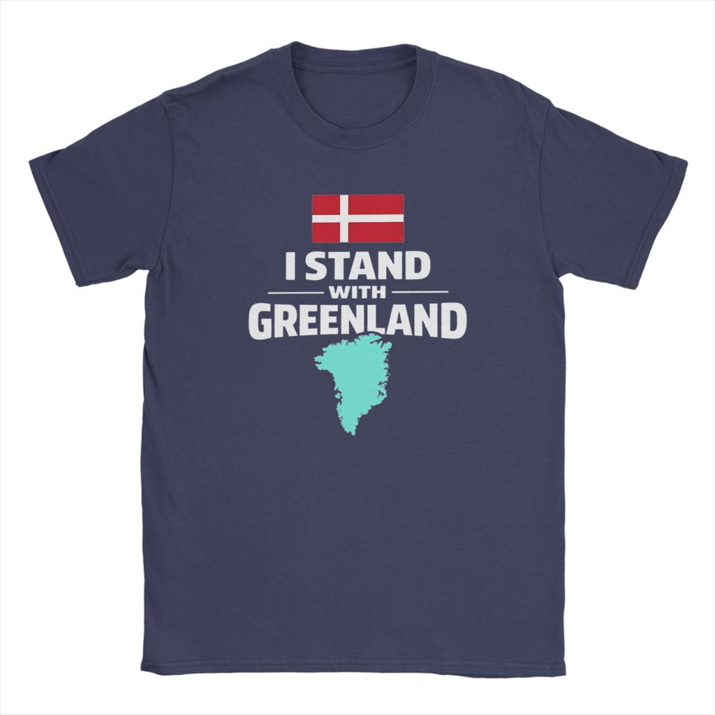 Lässige Grönland Flagge T-Shirts Herren O-Ausschnitt 100% Baumwolle T-Shirt Kurzarm T-Shirts Geburtstagsgeschenk Oberteile