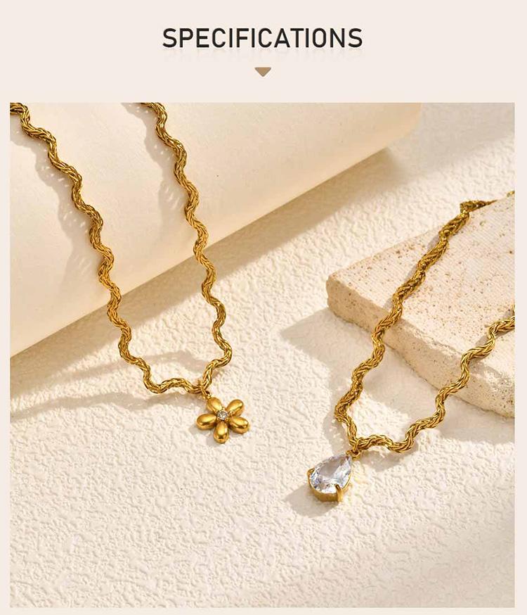 Stainless Steel New Wave Chokers Chain Necklaces for Women, Fashion Waterproof Elegant Collar Jewelry