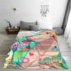 Saja Boys Abby Plush Blankets Girl Kpop Demon Hunter Flannel Throw Blanket For Home Decor Super Warm Design Quality Bedspread