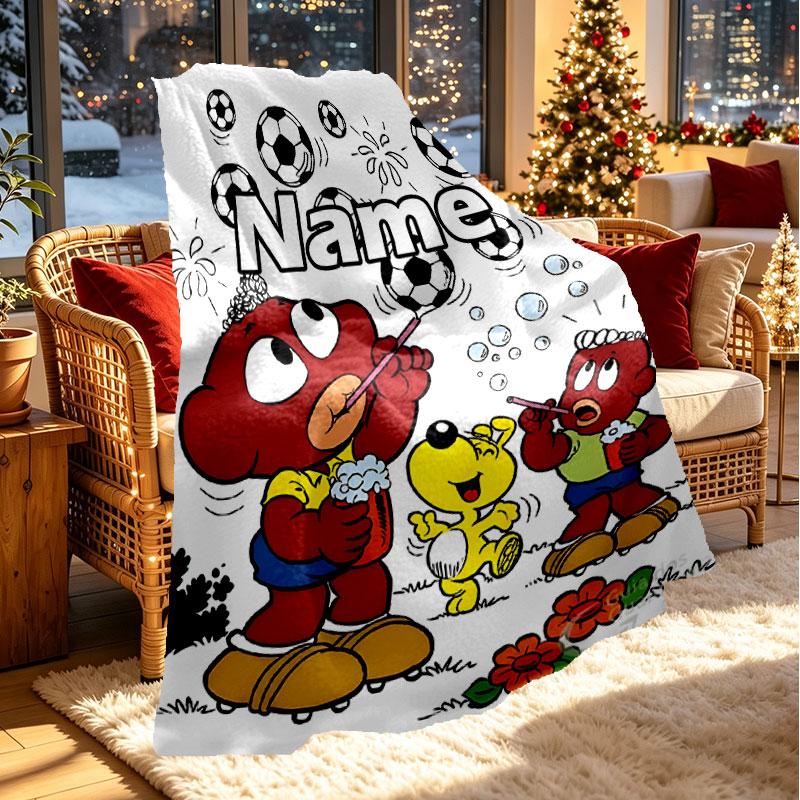 Custom Name Personalized Bamse Print Blanket, Home Decor, Bedroom, Sofa, Camping, Couch, Gifts for Birthday Christmas