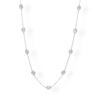 Dainty Moonstone Satellite Necklace: Sterling Silver Minimalist Jewelry