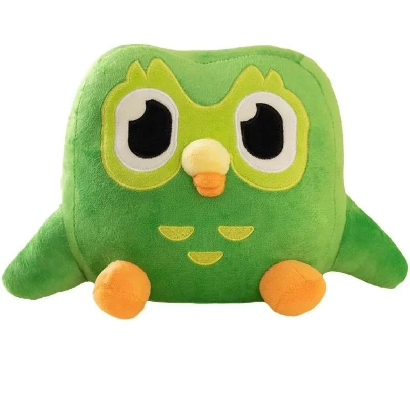 Zelená plyšová hračka sovy Duolingo Duo plyšák sovy Duo Kreslená anime panenka sovy Měkká plyšová hračka Dětský dárek k narozeninám