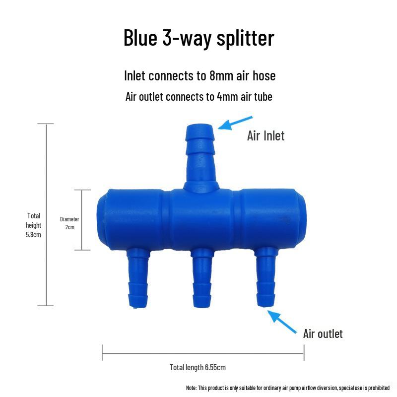 Multi-Way Aquarium Air Pump Splitter and Oxygen Tube Connector