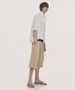 TAKEASY Deep Tuck Cotton Bermuda Shorts (Dark Beige)