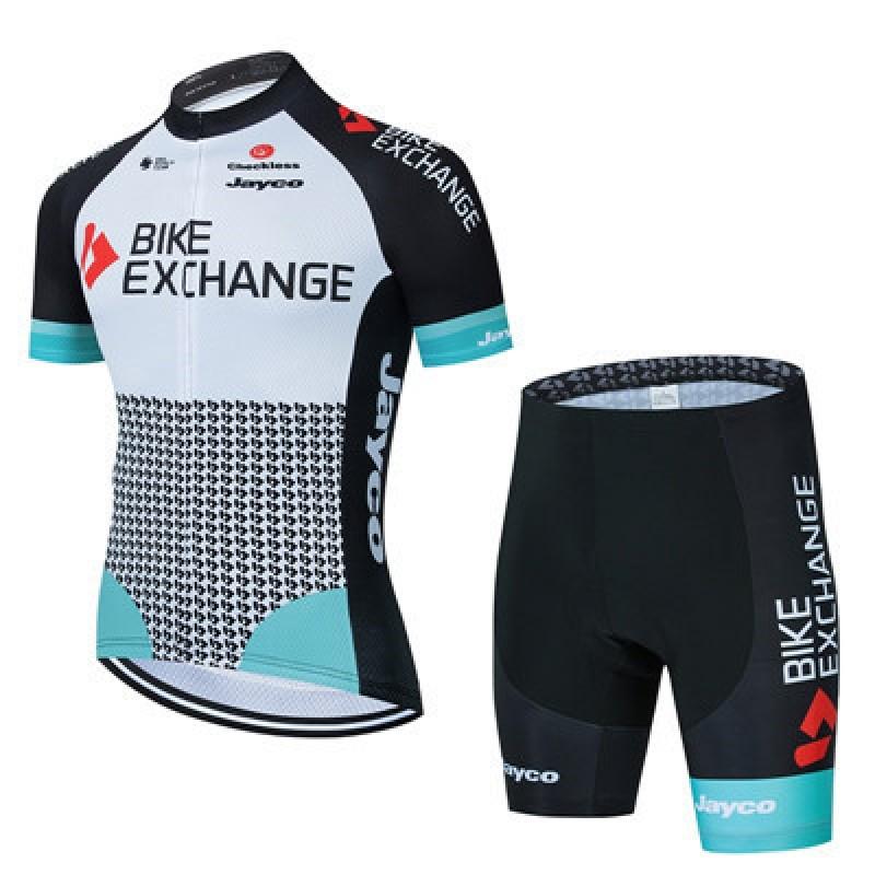Mens Cycling Jersey Set Short Sleeve Breathable Road Bike Apparel Outdoor Sport Wear