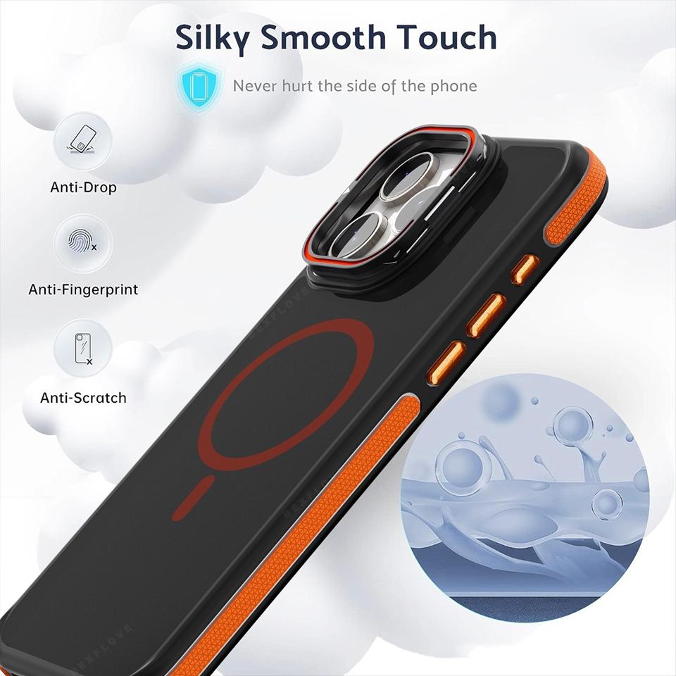 Magnetic Stand Phone Case For iPhone 15 14 16 Plus 11 12 13 16 Pro Max Magsafe Wireless Charge Holder Protector Hard Cover