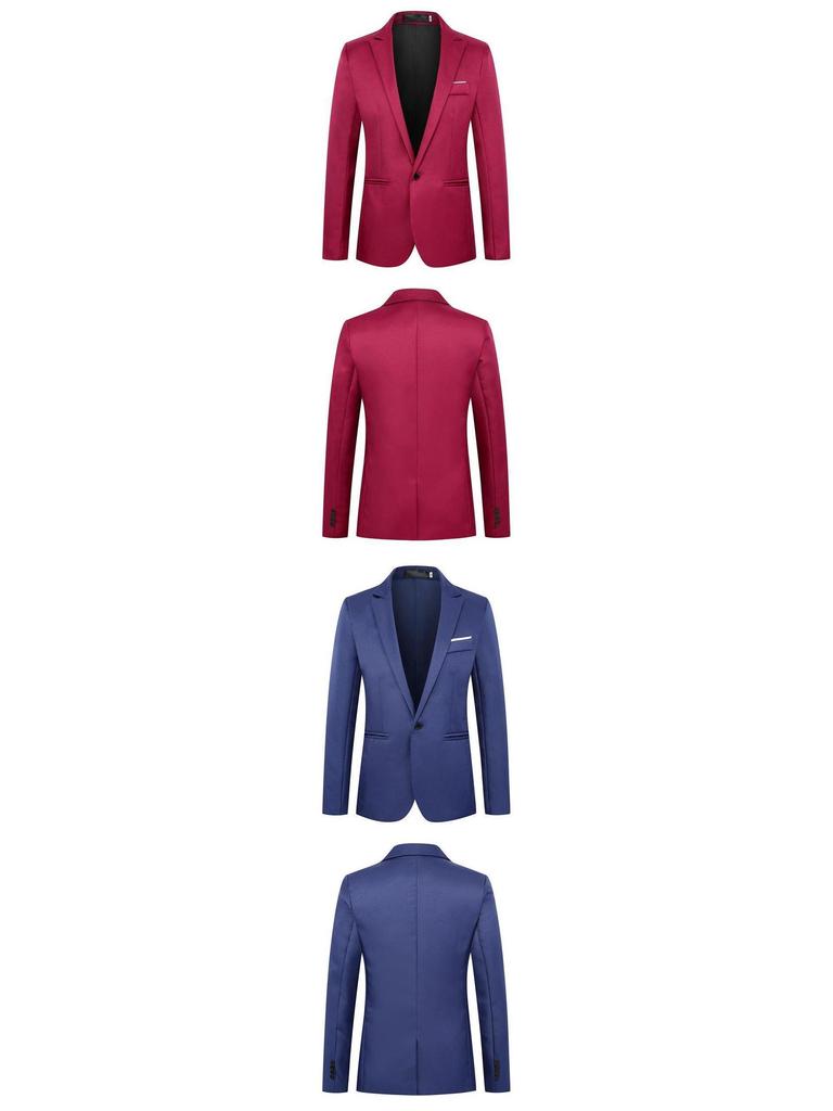 Herren Slim Koreanischer Stil Weißer Anzug - Business Casual, Formaler Bräutigam Trend