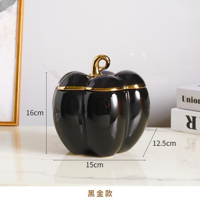 

Керамическая банка для конфет с крышкой, украшение для журнального столика в гостиной, место для хранения закусок, банка для кофейных конфет, новое украшение для дома от дизайнера