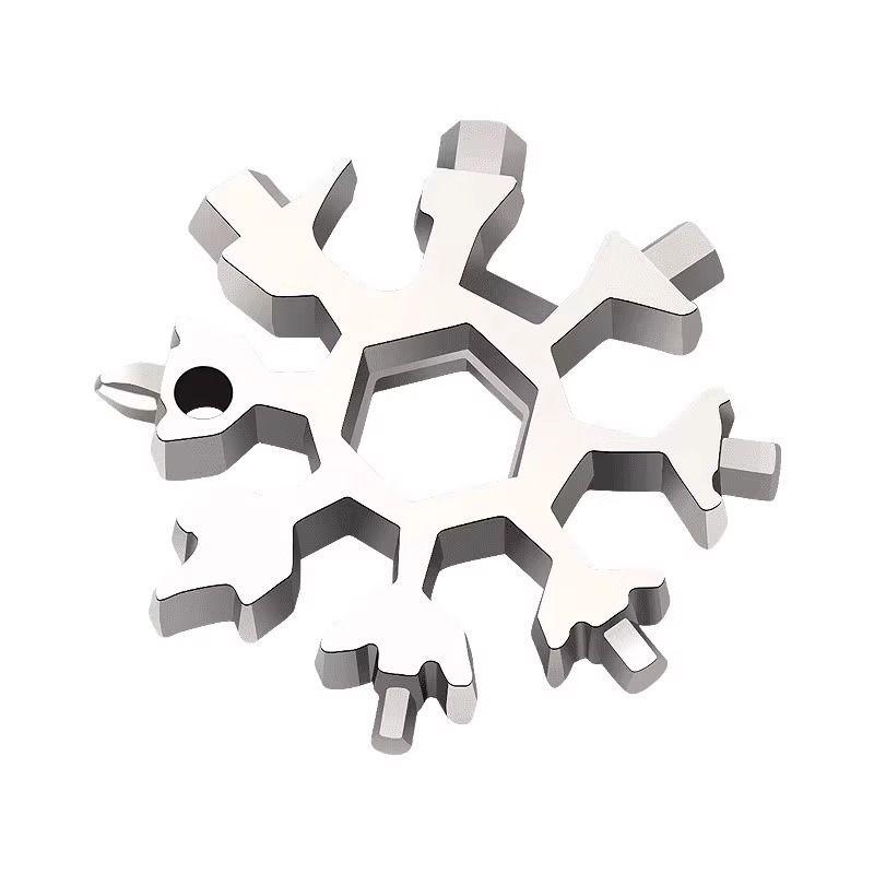 1 Snowflake Multifunctional Tool Stainless Steel Bottle Opener Screwdriver Wrench Essential Christmas Camping Artifact 4