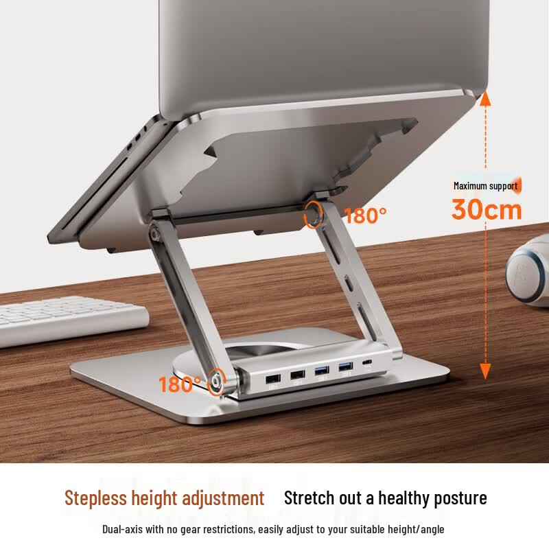 Jichuan 360° Rotating Laptop Stand with USB 3.0 Hub