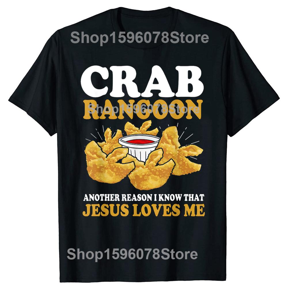 Grappige Krab Rangoon Goon Liefhebber 100% Katoen T-shirts Heren Mode Print T-shirt Los Oversized Streetwear Hip Hop Unisex T-shirt