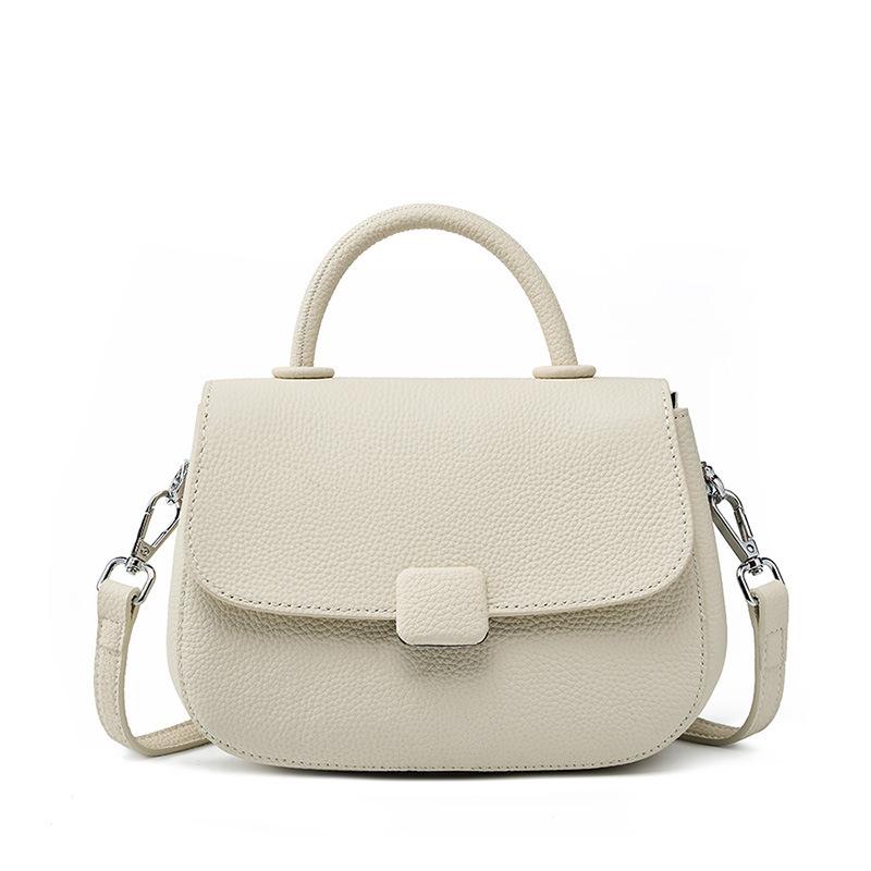 Women s handbag 2025 new versatile crossbody bag genuine leather women s bag high-end shoulder bag saddle bag белый