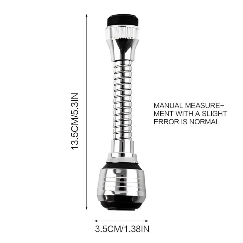 Extended faucet outlet anti-splash water-saving device, household kitchen extendable spray shower extension filter