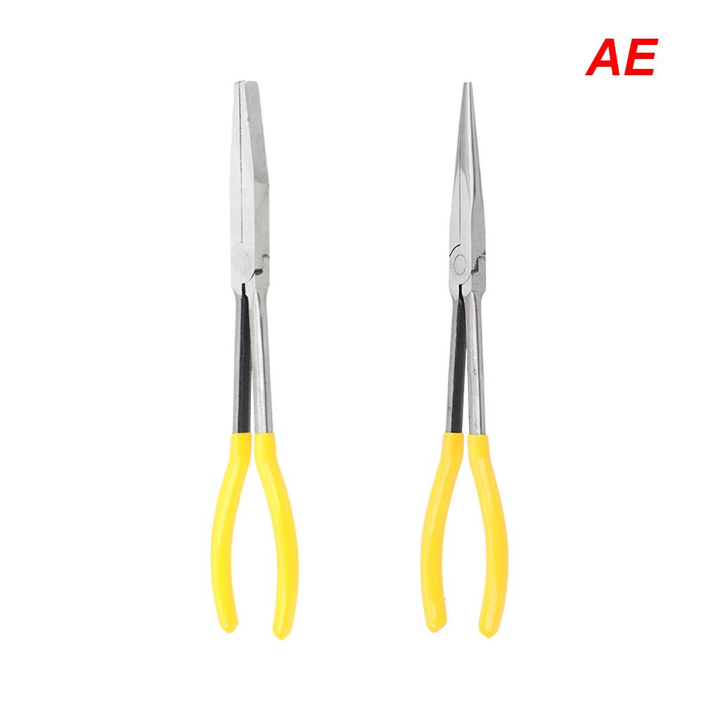 Motorcycle Repair Removal Tools Extra Long Nose Pliers Spanner Clips Straight Bent Tip Mechanic Equipment DIY Auto AccessoriesGood product