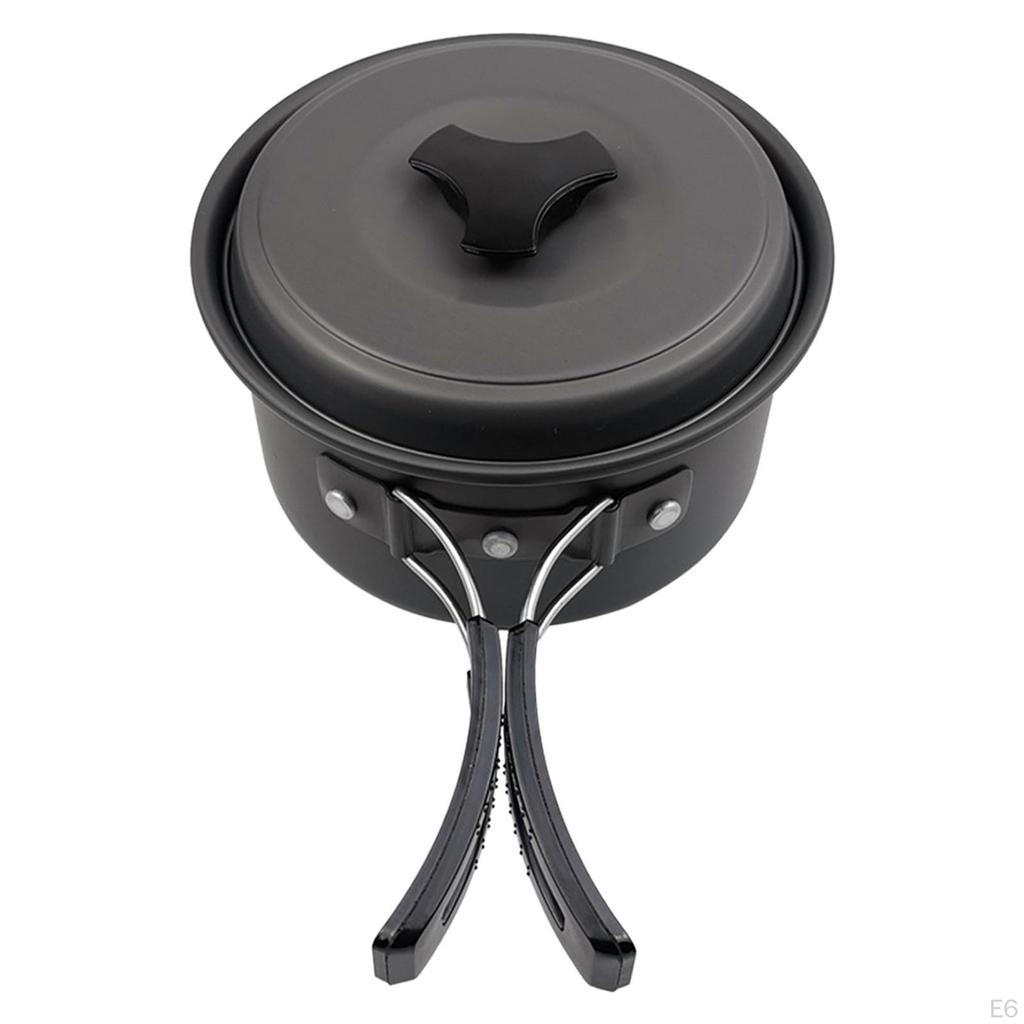 Camping Cookware Backpacking BBQ Mess Kit Tableware for 12 Person Orange