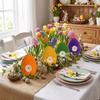 with Flower Bow Flocked Easter Eggs Colorful Easter Egg Ornaments  Spring Party Decor