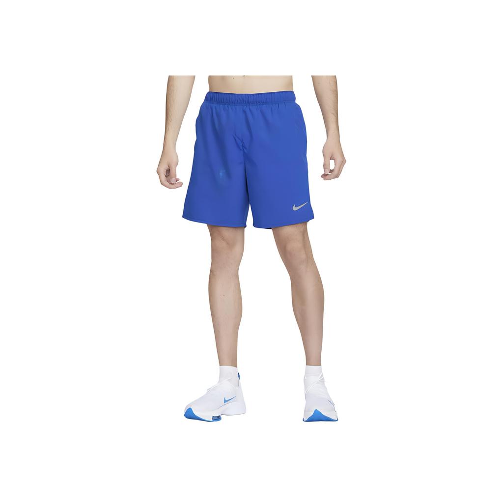 Nike Challenger Dri Fit Solid Logo Print Lace Up Fitted Five Inch Casual Shorts Men shorts Blue DV9360-480