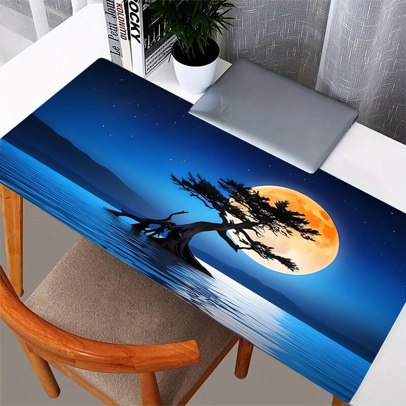 1pc Moonlit Tree Reflection Night Sky Computer Pad  Mouse Pads for Desk,Gamers and Office Use 020215