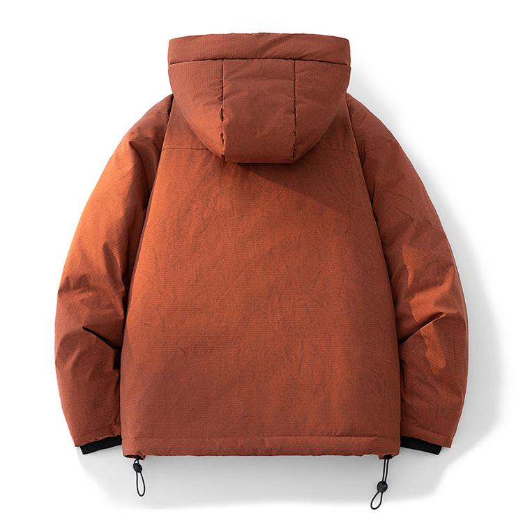 Men's Tie-Dye White Duck Down Jacket - Winter Warmth, Thick & Versatile, Plus Size Loose Casual Outerwear