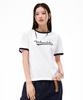 CHASECULT Women'S Graphic Ringer Short Sleeve T-Shirt - White