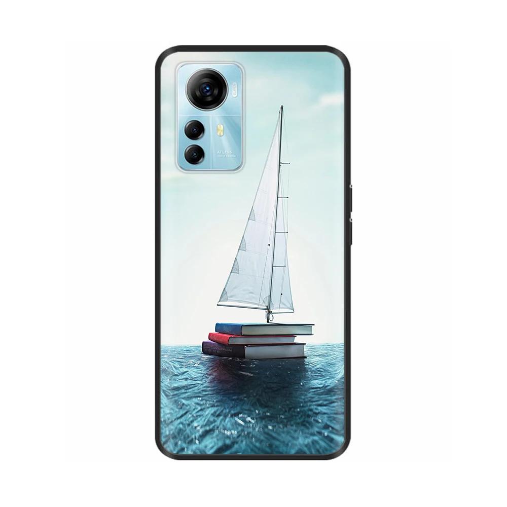 Cute Phone Case For Blade A72s 4G Case Flower Cartoon Painted Soft Silicone Fundas for ZTE Optus X Max A 72s Cover Protective