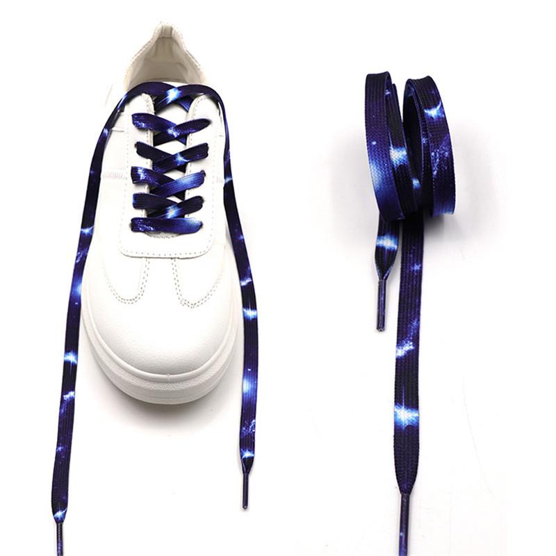 Flat Candy Color Gradient Shoe Laces Party Camping Boots Shoelace Canvas Strings Length 50Cm 80Cm 100Cm 120Cm Shoes Woman Men