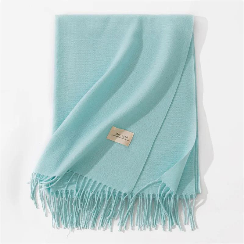 Cashmere Scarves for Women  Winter Shawls Warm Wraps Lady Pashmina Solid Print Blanket Scarf Neck Headband Hijabs Stoles