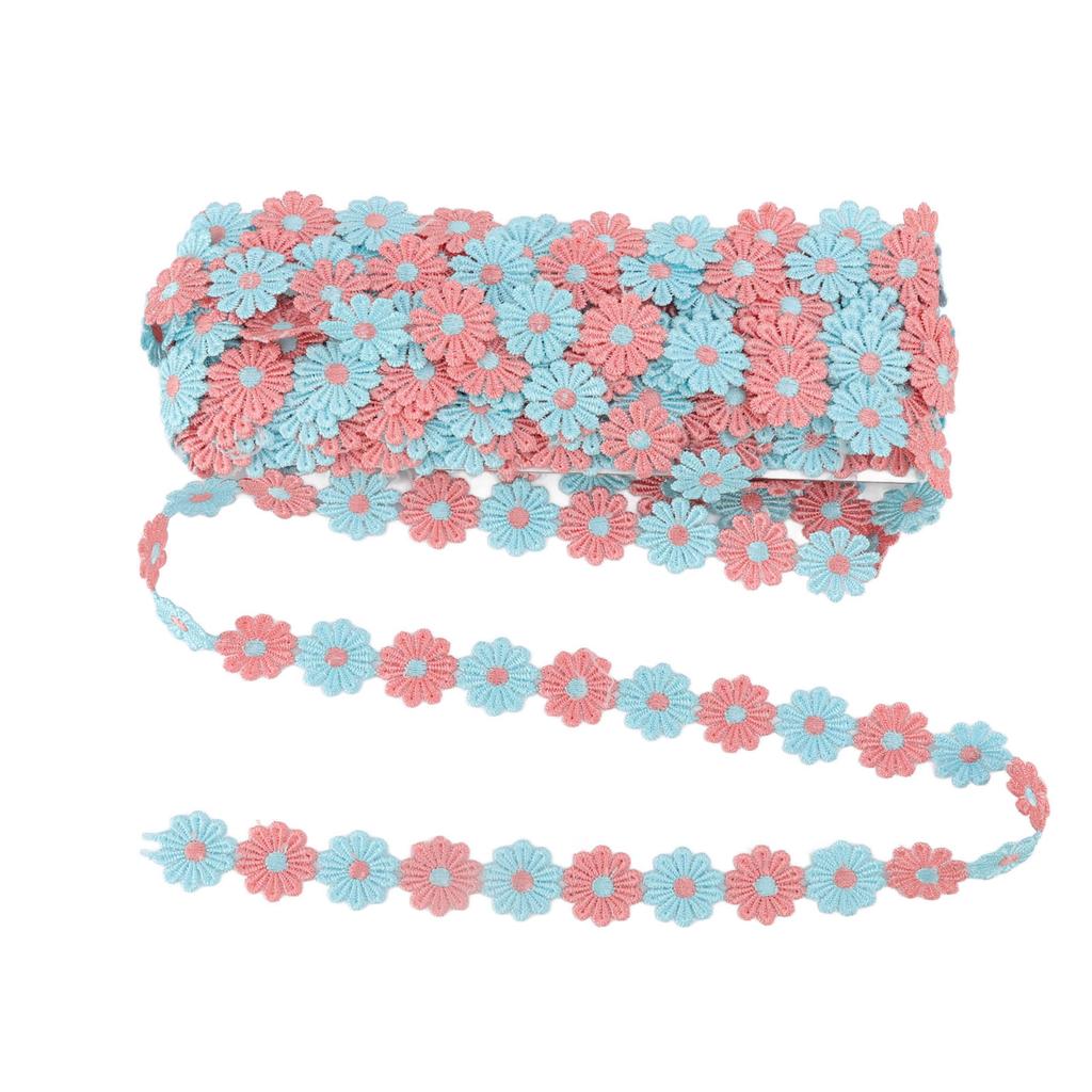 Daisy Flower Lace Trim 15 Yards Exquisite Beautiful Lace Fabric for DIY Crafts Gift Wrapping