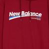 New Balance Sweatshirts Unisex Burgundy Hooded Moderate Straight Fit