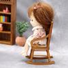 Miniatur-Puppenhäuser Ausstellungs-Sessel Schaukelstuhl Modell 1/12 Maßstab, Realistischer Zakka Vintage Stuhl Puppenhäuser Miniatur