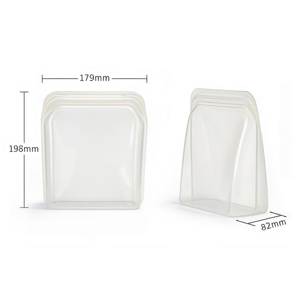 1600ml Food Storage Bag Silicone Meal Prep Bag New Reusable Freezer Bag Travel Use