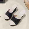 Women's Plus Size Summer Platform Wedge Peep-Toe High Heel Slippers